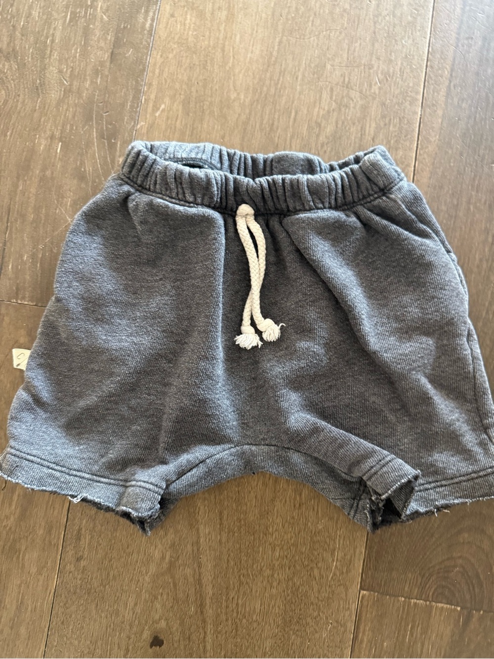 Everyday Knit Drawstring Shorts for Kids in Charcoal Gray